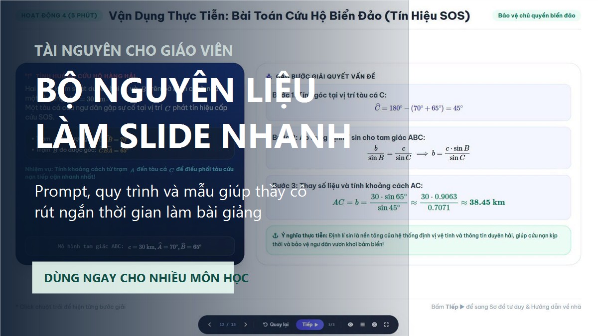 Bộ nguyên liệu làm slide nhanh và đẹp dành cho giáo viên