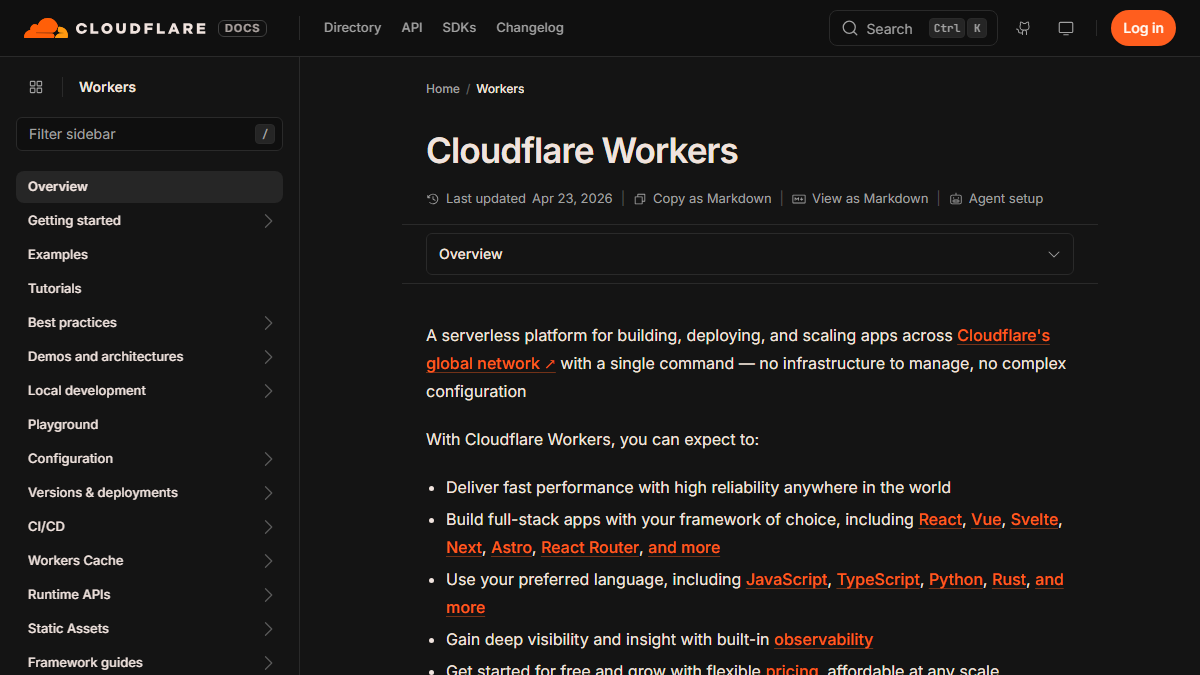Tài liệu Cloudflare Workers